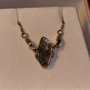 Rare garnet wire wrapped pendant